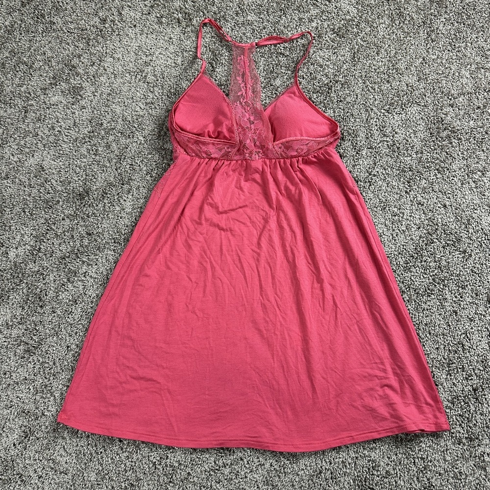VTG Victoria's Secret Lingerie Small Pink Lace Halter Babydoll Slip Y2K Coquette - Picture 9 of 14